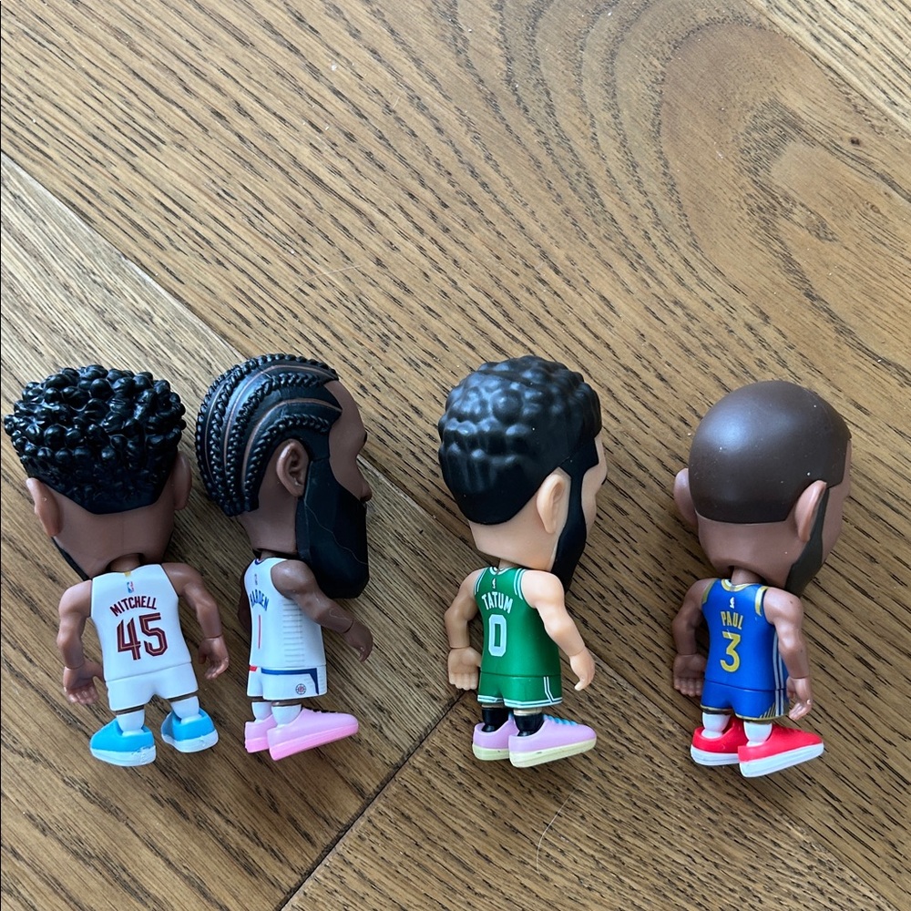 NBA Collectible Action Figure Set with Blue, Green, White, Pink, Red Accents - Picture 2 of 6